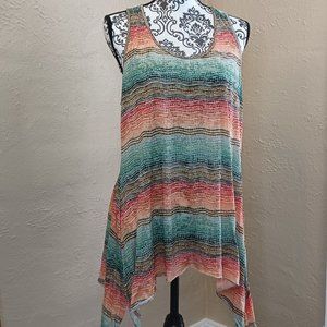 ** LAST CHANCE SALE** Shoreline, Multicolor, Racerback, Burnout dot design